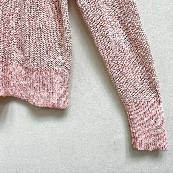 Free People Pale Pink Crew Neck Knit Sweater, Size Small - Picture 7 of 12